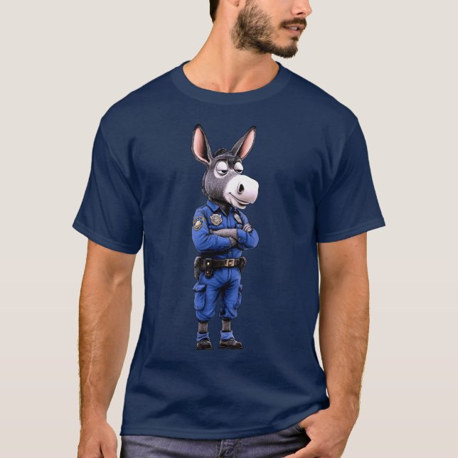 Policeman donkey T-Shirt (Framsida)