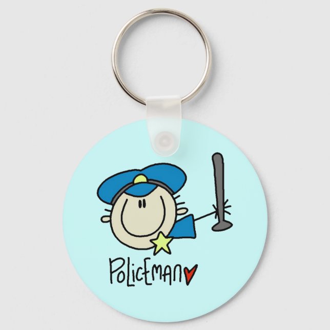 Policeman Keychain Nyckelring (Framsida)