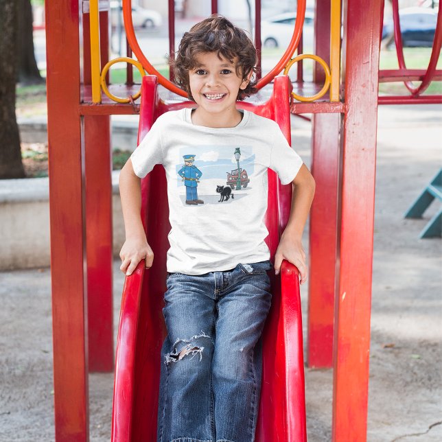 Policeman och en svart katt t shirt (Skapare uppladdad)