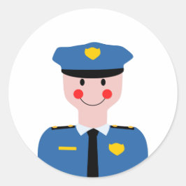 Policeman Runt Klistermärke