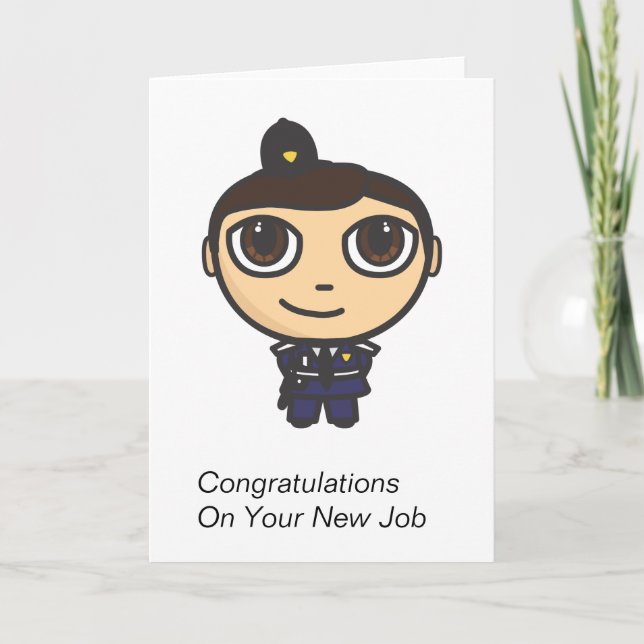 Policeman Tecknade figurer Grattiss-kort Kort (Framsida)
