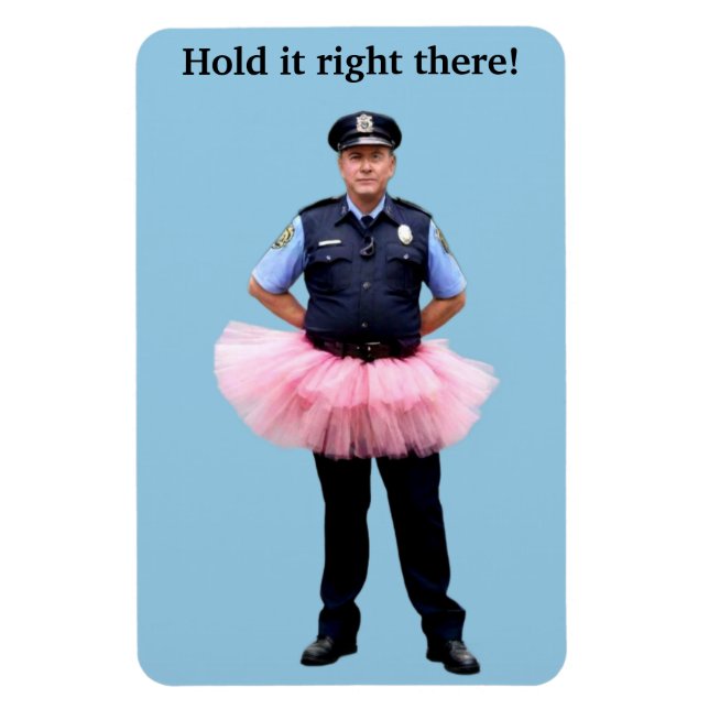Policeman Wearing a Tutu Magnet (Vertikal)