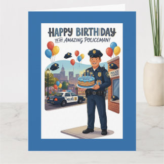 Policeman's Birthday Kort