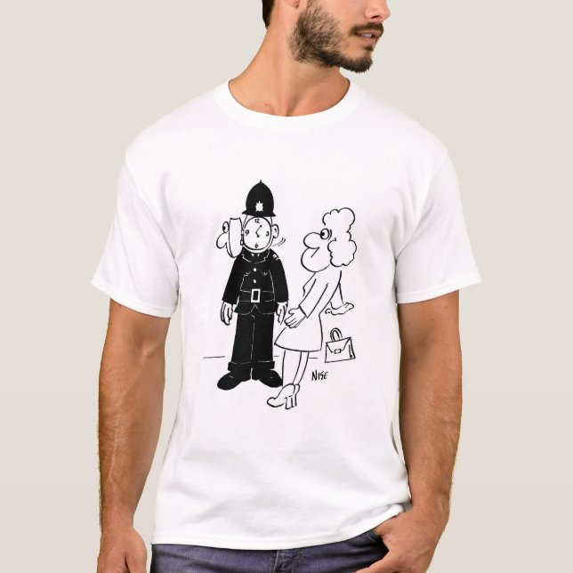 Policeman's Cuckoo Clock Helmet T Shirt (Framsida)