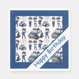 Policemen Birthday Pappersservett