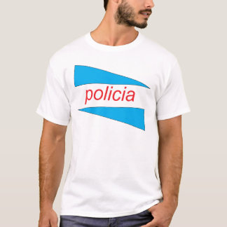 POLICIA med blått kilar skjortan Tröja