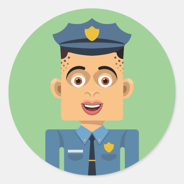 Policia Runt Klistermärke (Framsida)