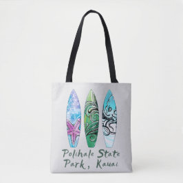 Polihale Kauai Watercolor Surfboards Tygkasse