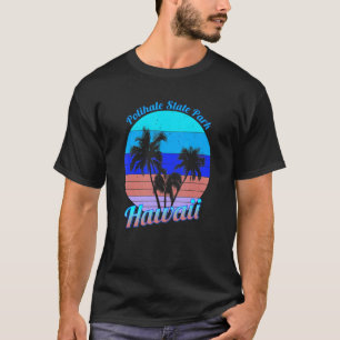 Polihale State Park Hawaii Retro Handflatan Träd V T Shirt