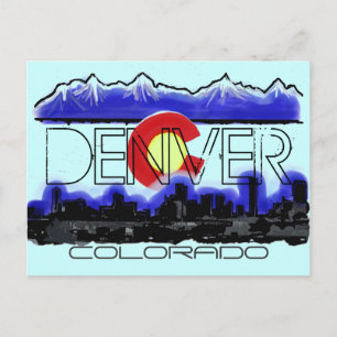 Polingkort för den konstnärliga flagga i Denver Co Vykort