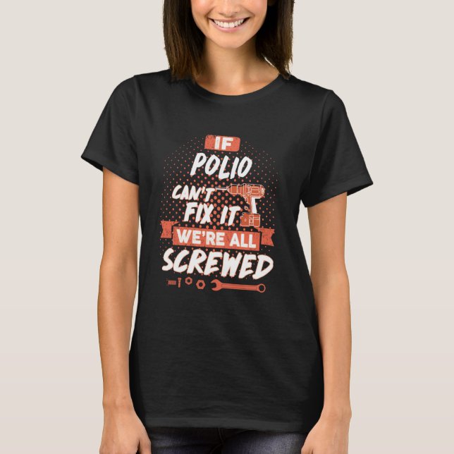 POLIO Namn, POLIO namn vapensköld T Shirt (Framsida)