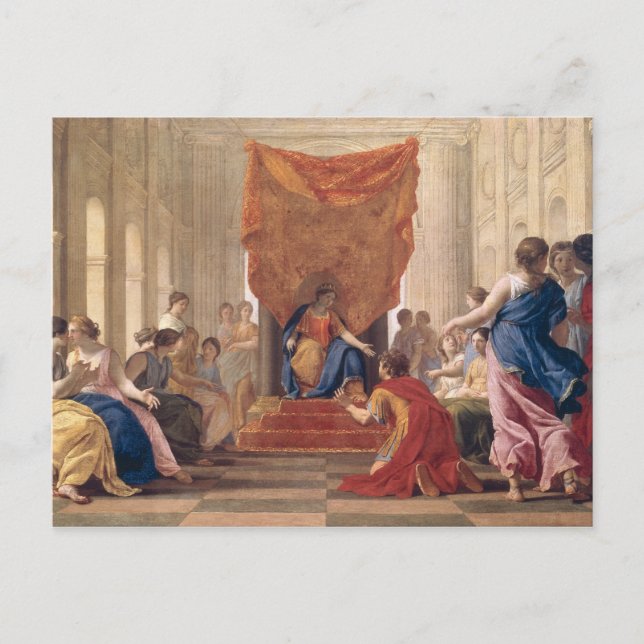 Poliphilus Kneeling före Queen Eleuterylida Vykort (Framsida)