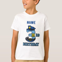 Polis 3:e födelsedag t-shirt