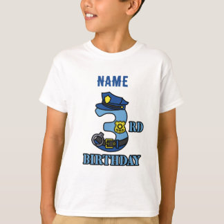 Polis 3:e födelsedag t-shirt