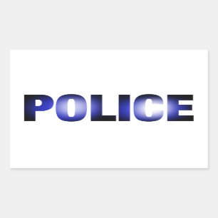 Polis 3 rektangulärt klistermärke