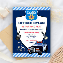 Polis Barnkalas Inbjudan Vykort