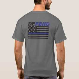 Polis, Blue-Line Flag T-shirt