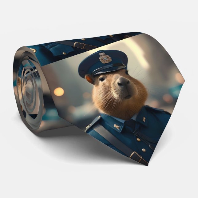 "Polis Capy: Den lugna och samlade polismannen" Slips (Rullad)