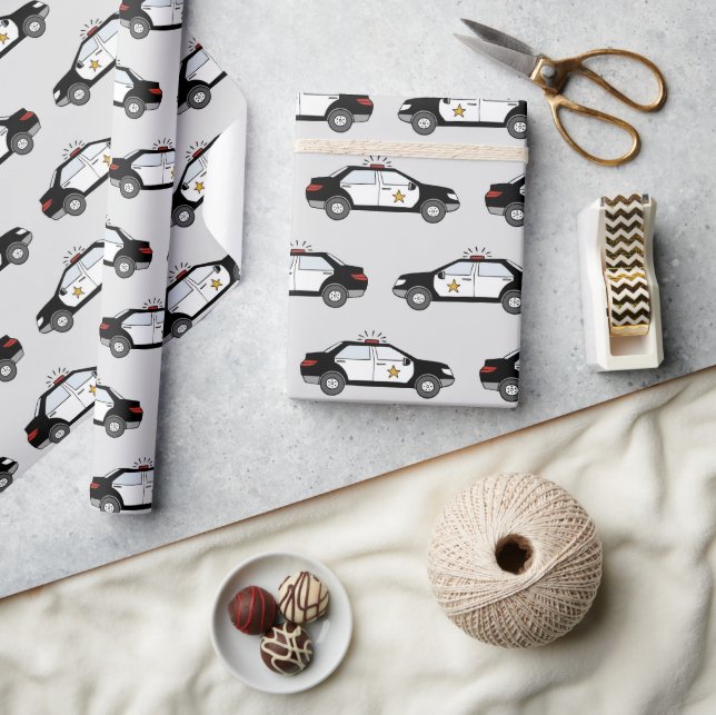 Polis Cars Presentpapper (Hantverk)