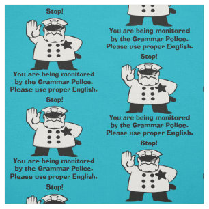 Polis för engelsk grammatik för Retro polisanvä Tyg