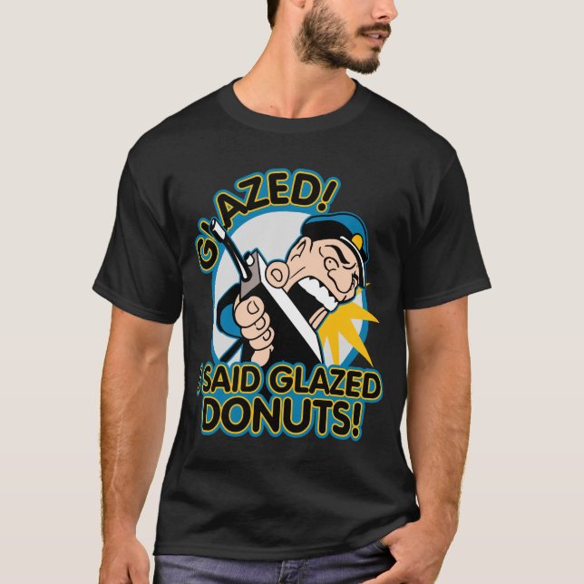 Polis glasade Donuts Tee Shirt (Framsida)
