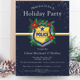 Polis jul Elegant firande Inbjudningar