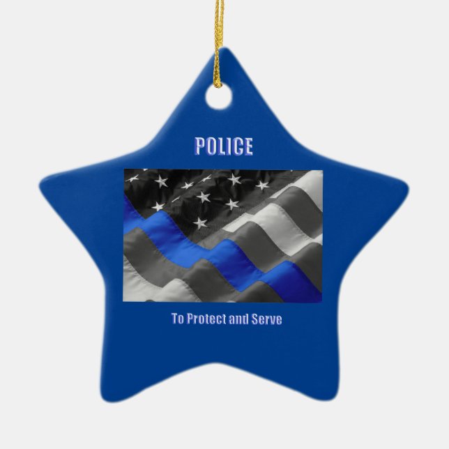 Polis Julgransprydnad Keramik (Framsidan)