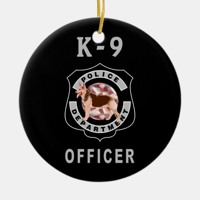 Polis K9 Julgransprydnad Keramik (Framsidan)