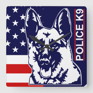 Polis K9-klocka Fyrkantig Klocka