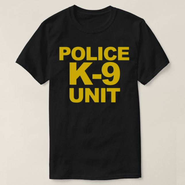 Polis K9 Unit Front Back Print Tillsatta lagar T Shirt (Design framsida)