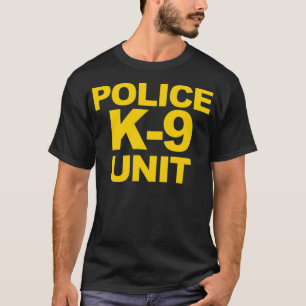 Polis K9 Unit Front Back Print Tillsatta lagar T Shirt