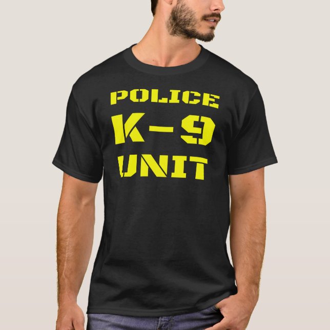 Polis K-9 Enhetsansvarig för Hund av liten text T Shirt (Framsida)