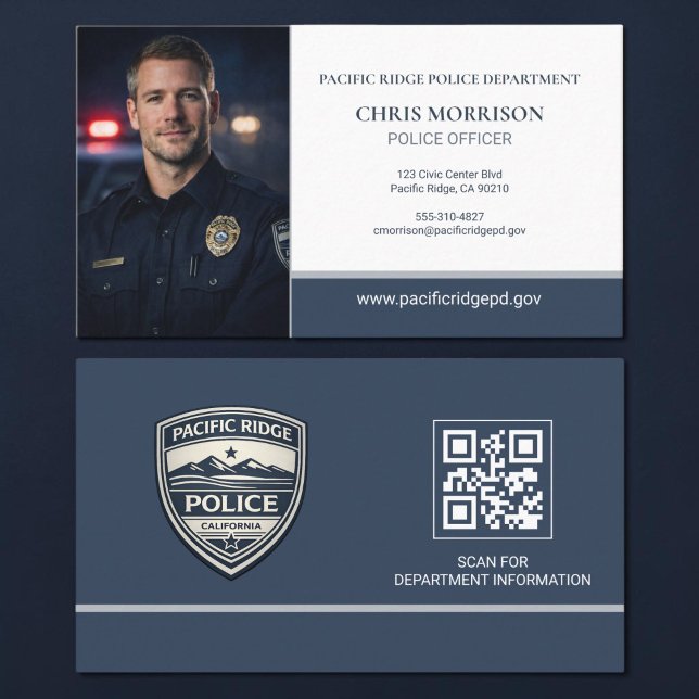 Polis Logo QR-kod Foto Visitkort (Skapare uppladdad)