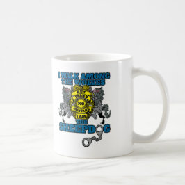 Polis mig förmiddag sheepdogen kaffemugg