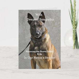Polis - militärt K9 Sympathy Card Kort