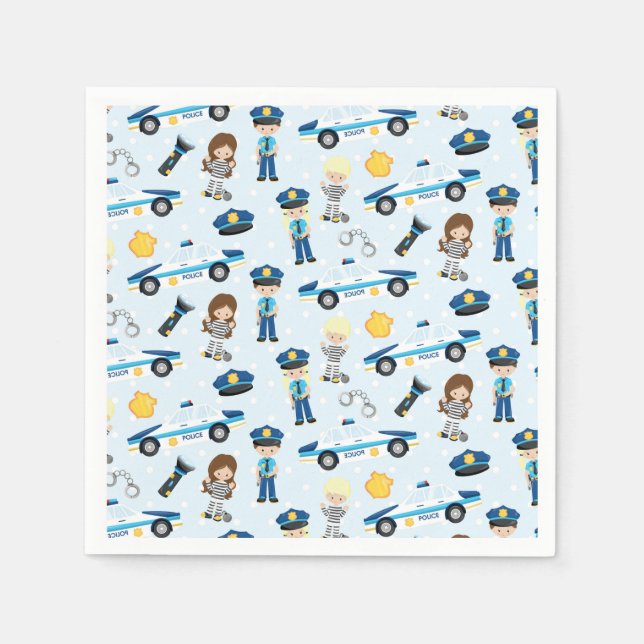 Polis mönster pappersservett (Framsidan)