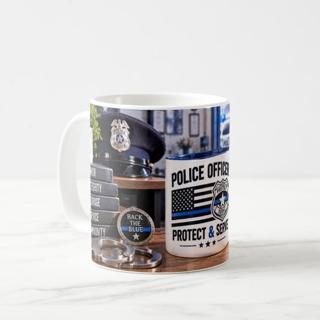 Polis Mugg Skydda & Tj&auml;na (Framsida vänster)
