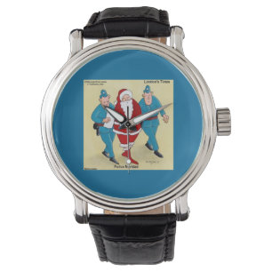 Polis Navidad Rolig Jul Klocka