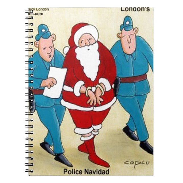 Polis Navidad: Tomten har varit mycket dum Anteckningsbok (Framsidan)