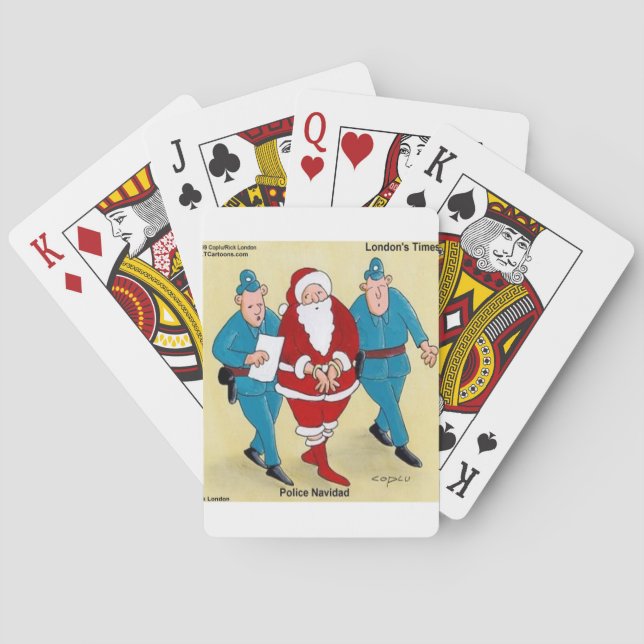 Polis Navidad: Tomten har varit riktigt dum Spel Kort (Baksidan)