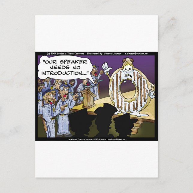 Polis- och donuskort Tees Mugg och Gåvor Vykort (Framsida)