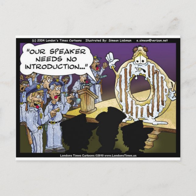 Polis- och donuskort Tees Mugg och Gåvor Vykort (Framsida)