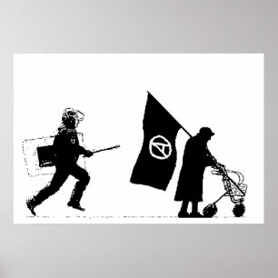 Polis och Granny Poster
