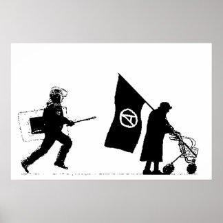 Polis och Granny Poster