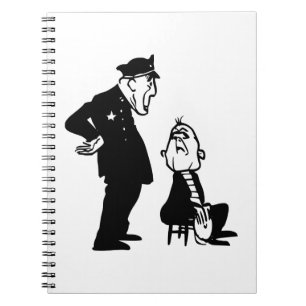 Polis och inbrottstjuv anteckningsbok