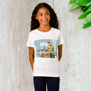 Polis på motorcykelflickor T-Shirt