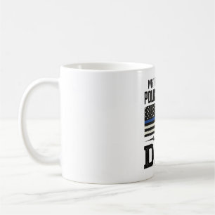 Polis Pappa Vintage Flag Skjorta Design_1 Kaffemugg