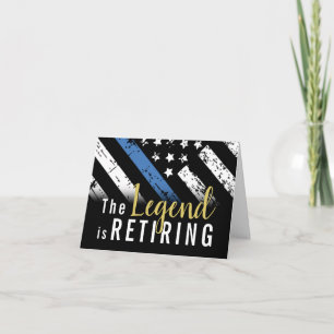 Polis Pension Blue Line Flagga Tillsatta lagar Kort