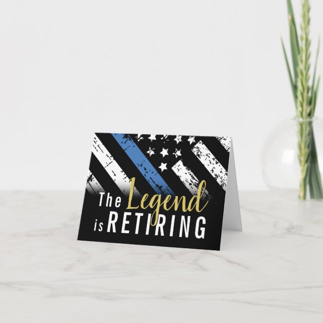 Polis Pension Blue Line Flagga Tillsatta lagar Kort (Framsida)