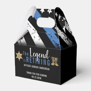 Polis Pension Blue Line Flagga Tillsatta lagar Presentaskar